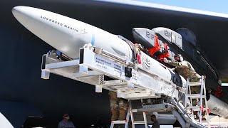 U.S. HYPERSONIC Missiles (Mach 20) Loaded Onto B-52H Stratofortress | Flight Test At Edwards AFB, CA