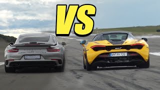 MCLAREN 720s vs PORSCHE 911 TURBO S - RACE