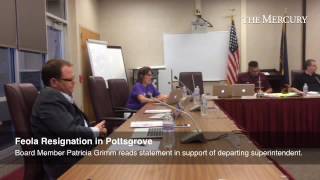 VIDEO: Pottsgrove board member Patti Grimm reads state in support of departing superintendent Shelli