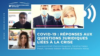 Webinaire ECUJE #covid19 : Réponses aux questions juridiques liées à la crise