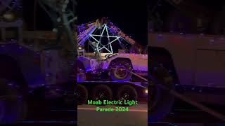 Moab Electric Light Parade 2024 #christmas #merrychristmas #snow #santa #parade #moab