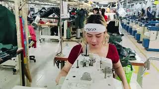 Beautiful Girls are Working in Garment Factory