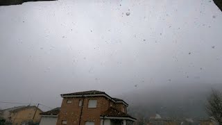 Timelapse de la nevada que dejó la borrasca Nelson en Torneros de la Valdería (León) el 26-3-2024