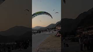 Paragliders At Sunset In Oludeniz #travel #turkiye #paragliding