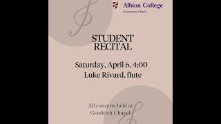 Senior Recital: Luke Rivard, flute