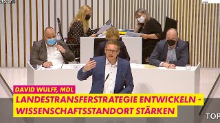 Wissenschaftstransfer stärken | David Wulff, MdL FDP-Fraktion | Drucksache 8/531 Landtag MV