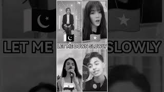 Let Me Down Slowly🔥 SONG BATTLE •Mehak💥Kelly💥Zephyrtone💥Sahil #shorts #letmedownslowly #viral #trend