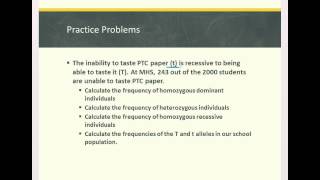 Hardy-Weinberg Practice Problems