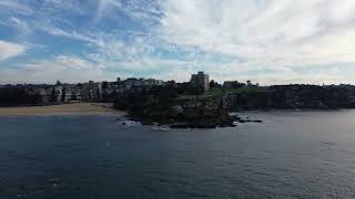 Coogee Beach on a Cloudy Day - 4K Drone Footage