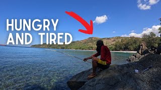 SURVIVAL FISHING ADVENTURE - Eating Only Whatever We Catch 🎣🐟😲