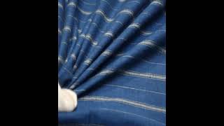 Stripe Blue Pure Cotton 97 GSM Handwoven Fabric