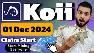 Koii Network Listing 01 Dec 2024 Confirmed - Claiming Process Start