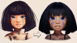 Making Maddie Ziegler a Disney Style Character in Zbrush and Blender 2.8