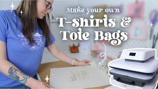 How to Create T-Shirts & Tote Bags Using HTVRONT Auto Heat Press and Vinyl | Step-by-Step Tutorial