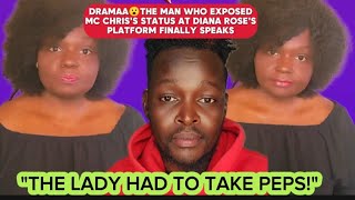 DRAMAA😮THE MAN WHO EXPOSED MC CHRIS'S HIV STATUS AT DIANA ROSE'S PLATFORM FINALLY SPEAKS