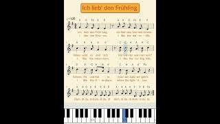 Ich lieb' den Frühling / englisch: I like the flowers / Text und Noten / Klavier / Melodie #piano