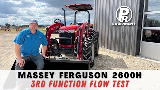 Massey Ferguson 2600H - 3rd Function Flow Test