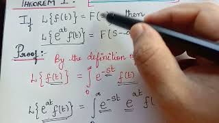 first shifting theorem || laplace transform