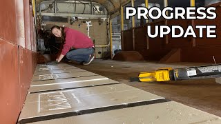 Metalwork and an Insulated Subfloor Installed!  Skoolie Build Series