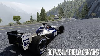 Assetto Corsa | I drove the F1 FW24 Williams BMW in the L.A. Canyons | Ultra graphics ( HD | 4K )