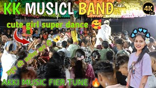 kk musicl band cute girl super dance🥰 Akki music fier tune 🔥 #kkmusicalband