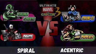 MVC3 Casuals: Spiral vs Acentric | Best ChunLi!