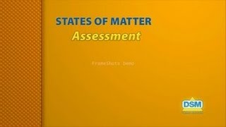 States of Matter - Assessment