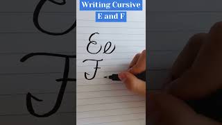 #shorts | How to Write Cursive E & F #calligraphy #handwriting