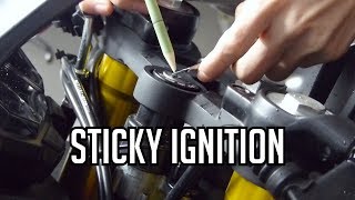 How to fix a sticky / jammed motorcycle lock FOR FREE