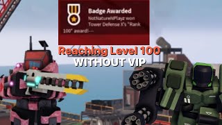 I reached Level 100 in Tower Defense X || Roblox