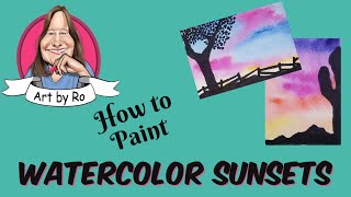 How to Paint Watercolor Sunsets