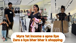 Myra apne 1st income s apne liye zara s ki shopping 🛍️ Aur dadi k liye diya sareee #vlog #vlog