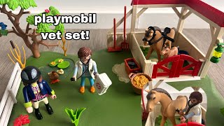 Playmobil vet set! Care for sick and injured horses