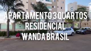 Apartamento 3 quartos com 1 suíte próximo ao AnaShopping / Edifício Wanda Brasil com móveis fixos.