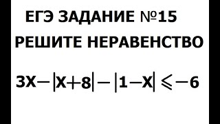 НЕРАВЕНСТВО ЗАДАНИЕ 15 ПРОФИЛЬ ЕГЭ