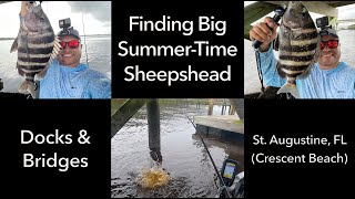 Finding BIG Summer-Time Sheepshead in south St. Augustine (Crescent Beach), FL on the Kayak