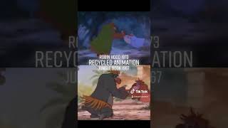 Jungle Book and Robin Hood Disney Recycled Animation #shorts