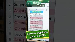 🔥Remove duplicates value & keep first in Excel #shorts #excel #exceltips