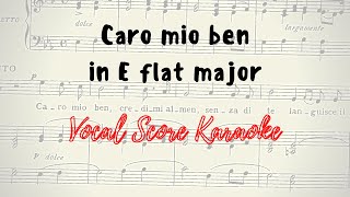 Caro mio ben in E flat major Vocal Score / Karaoke