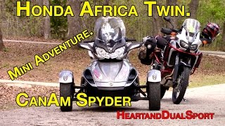 Honda Africa Twin, CanAm Spyder, to Post Oak Campground