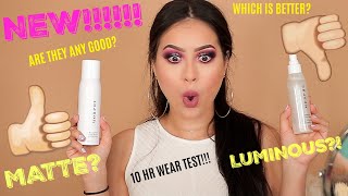 NEW MORPHE MATTE + LUMINOUS SETTING SPRAY!! WHICH IS BETTER + 10 HR WEAR TEST ON COMBO SKIN |