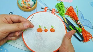 hand embroidery for beginners/ embroidery oranges🍊🍊🍊