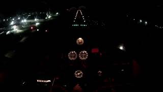 Kathryn flies a 1960 Cessna 172 around the pattern at night for the first time