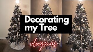 How to Decorate a BLACK Christmas tree 2020| Vlogmas Day 1