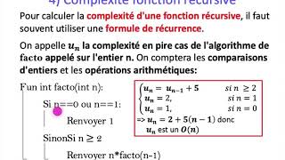 ALGO1 - Chapitre 4: Récursivité - Partie 2: Compter la complexité, Diviser pour Régner