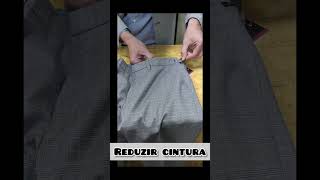 Calça social slim com ajuste de cintura