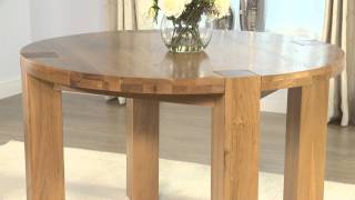 Oak Furniture: Small Solid Oak Round Dining Table