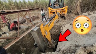 JCB 3DX working Electric Pol | JCB machine | Abhishek vlogs 3600