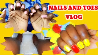 NAIL VLOG: COME WITH ME TO GET MY NAILS AND TOES DONE|JAMAICA NAIL SALON|BIRTHDAY TREAT