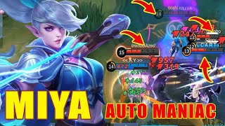 MANIAC MIYA From Zero To Hero !! Miya Best Build 2023 Miya Gameplay Mobile legends